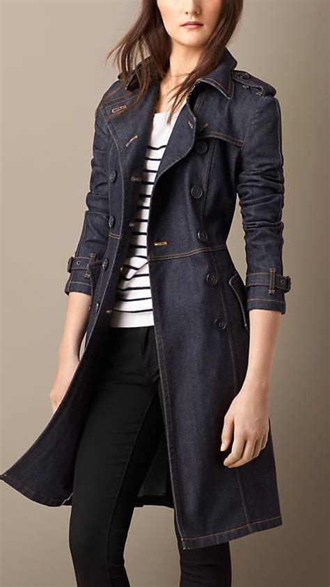 burberry womens trench coat denim